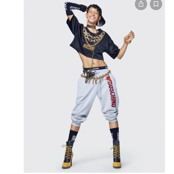 Moschino x H&M Sweater Crop Top Gold Chain Appliqué H&Moschino - Picture 6 of 8